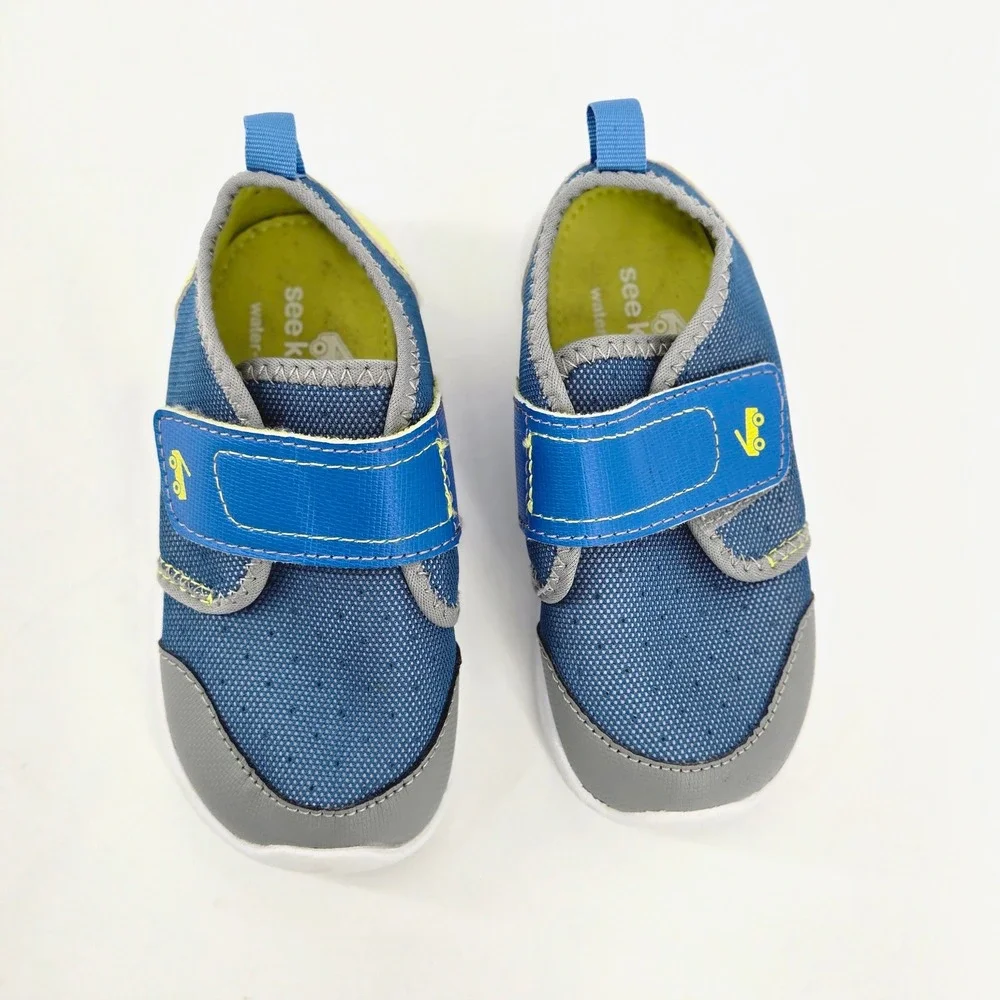 See Kai Run Hydro Peyton Boys Blue Water Shoes Sneakers Toddler Size 9 Washable